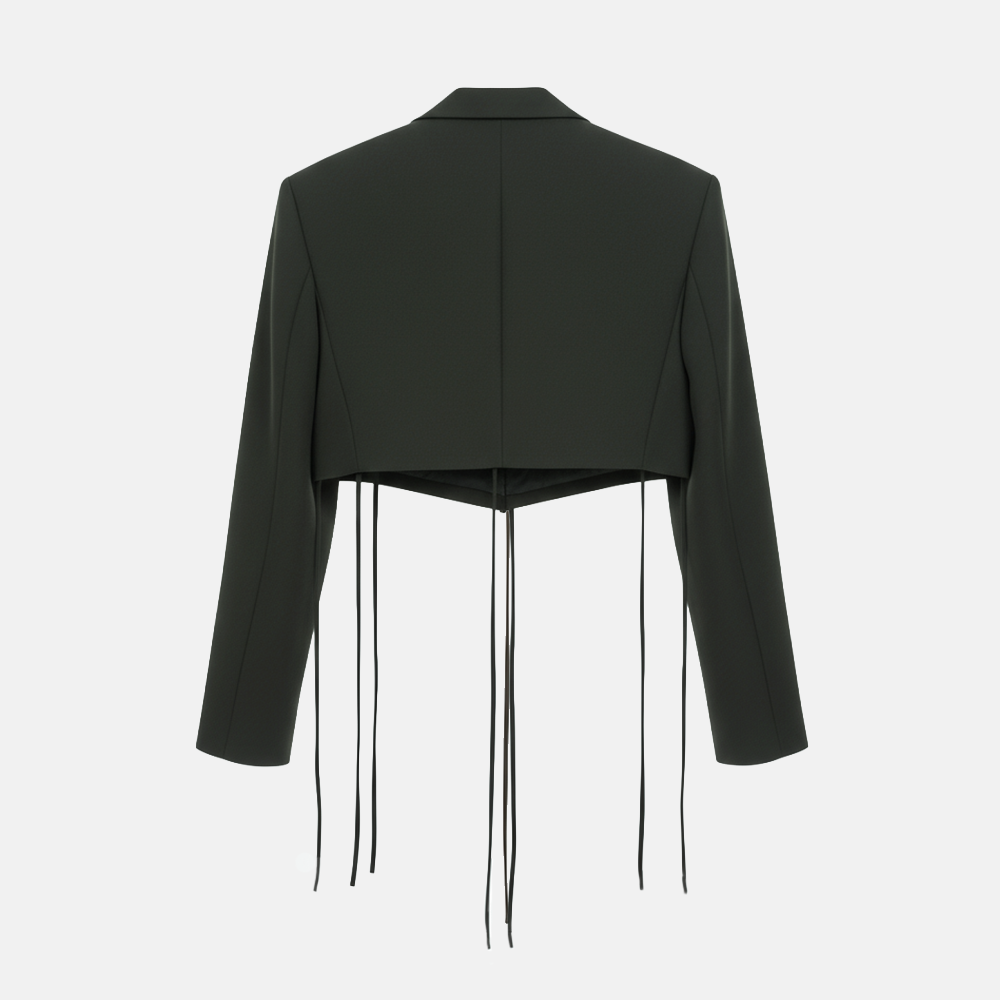 Super Flea Market+Yuzefi+Khaki cropped blazer and trouser set+ Toni Garrn4